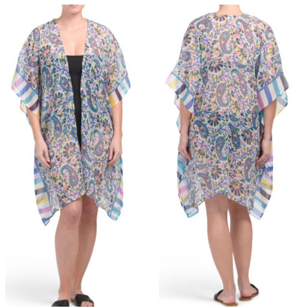 Kimono Swim cover up RAJ Sheer Paisley Kimono Swim Cover-up One Size
